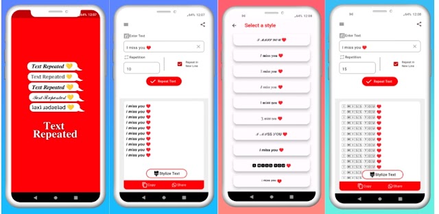 Text repeate app you can repeat 50k 