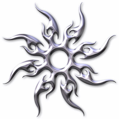 sun tattoo. Tribal Sun Tattoo Design