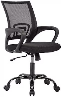 Adjustable Stool Rolling Lumbar Support Ergonomic Desk Chair for office