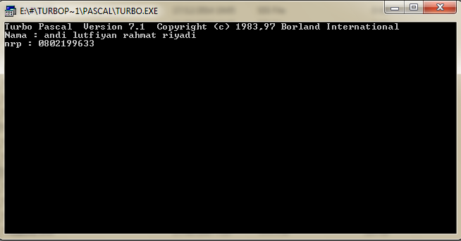 Pernyataan INPUT dan OUTPUT pada TURBO PASCAL ~ BELAJAR 