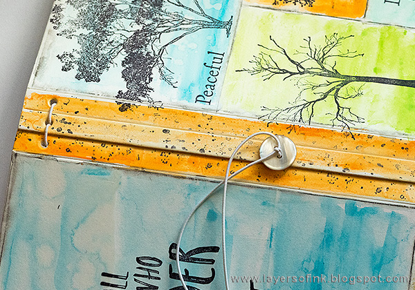 Layers of ink - Tree Sketchbook Journal Tutorial by Anna-Karin with the Eileen Hull Sizzix Journal die.