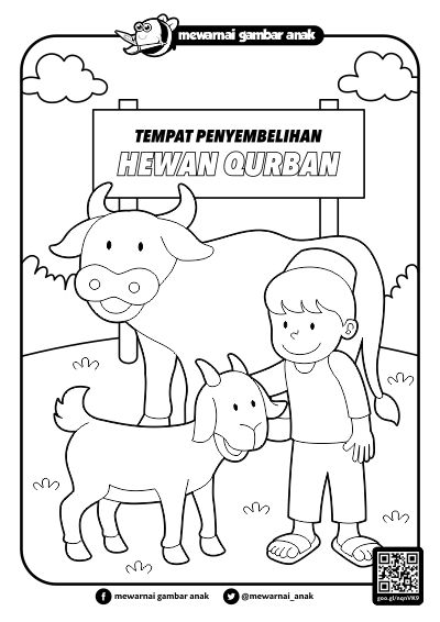 Mewarnai Gambar Anak Mewarnai Gambar Hewan  Qurban