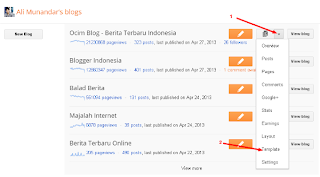 Cara Mengganti Template blogspot