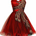 metallic red dress for prom 