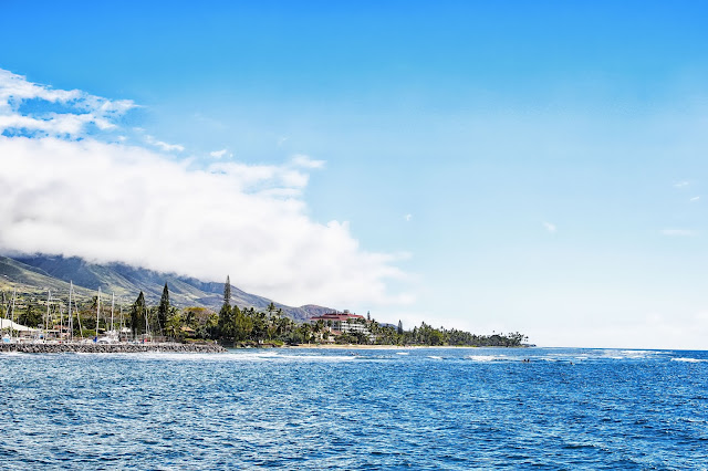 view from the Expeditions Ferry of Maui