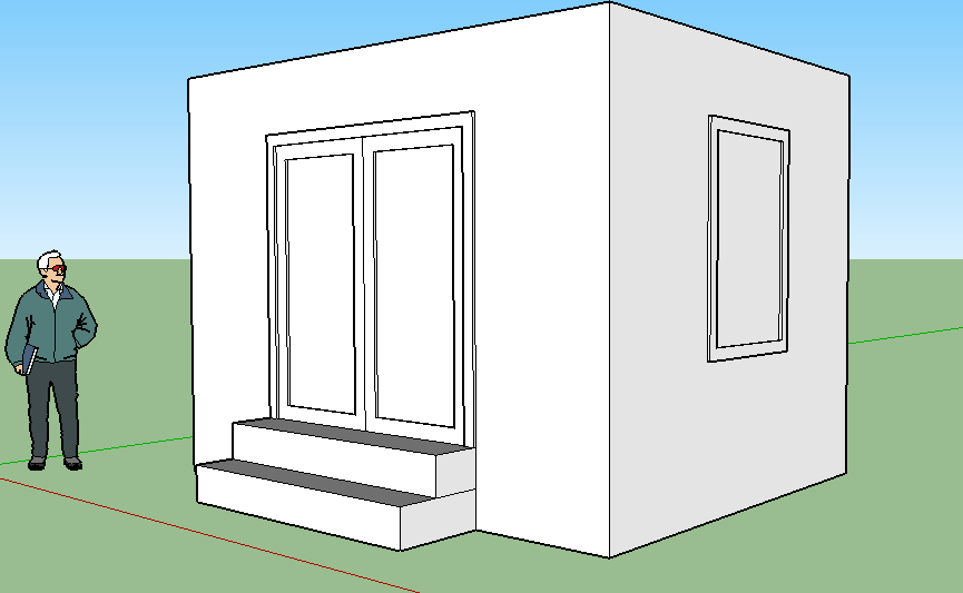 Belajar SketchUp  hari 5 Membuat gambar  rumah sederhana 