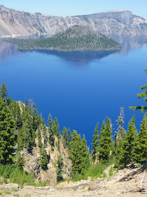 Crater Lake with Wizard Island and Llao Rock