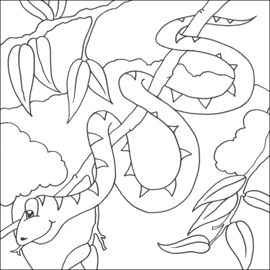 Free Animal Wild Snake Printable Coloring Pages title=