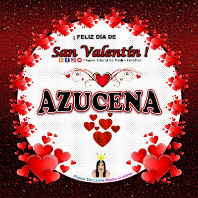 Feliz Día de San Valentín - Nombre Azucena