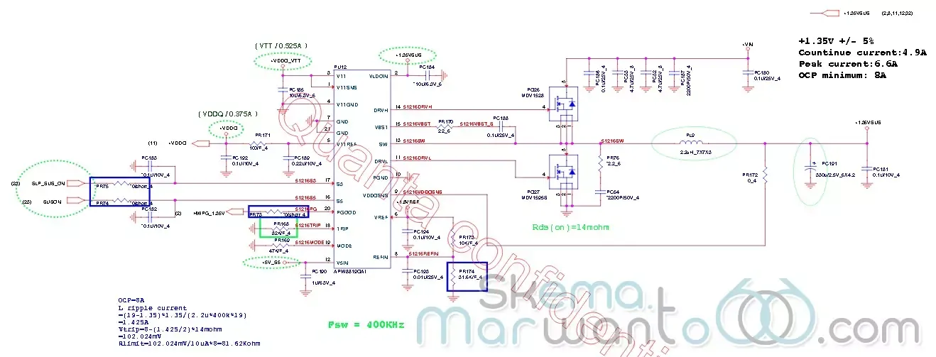 Acer Aspire E5-411 (Quanta ZQM) - IC 1.35V