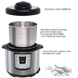 Instant Pot LUX60V3 V3 6 Qt 6-in-1 Muti-Use Programmable Pressure Cooker, Slow Cooker, Rice Cooker, Sauté, Steamer, and Warmer