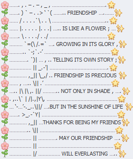 Friendship Emoji art for Facebook