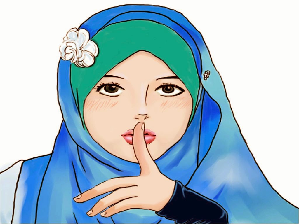 Gambar Animasi Dp Bbm Wanita Muslimah Terlengkap Display Picture