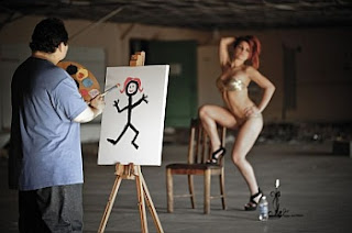 How to paint art nude, painter, model