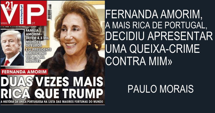 GALP: Fernanda Amorim apresentou queixa-crime contra Paulo Morais