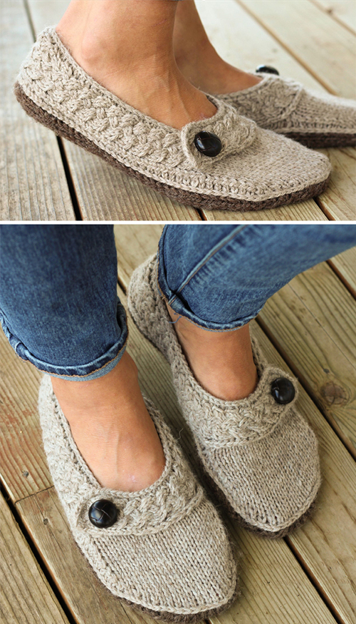 Fabulous Flats Slippers - Knitting Pattern 