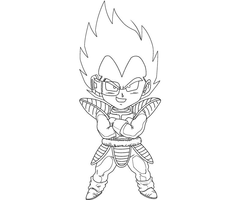 Printable Vegeta 11 Coloring Page