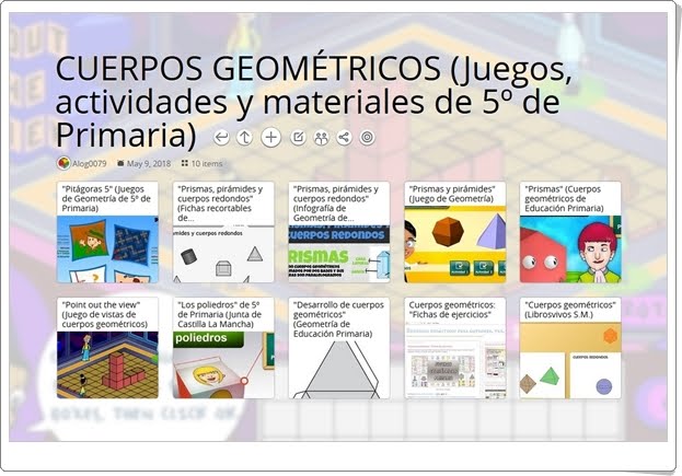 10 juegos, actividades y materiales para el estudio de los CUERPOS GEOMÉTRICOS en 5º de Primaria