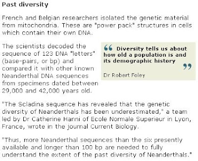 The Oldest Human DNA, Neanderthal