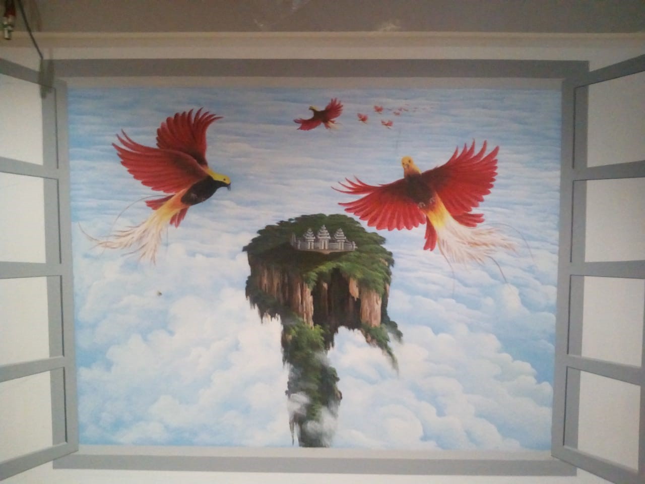 Seni Lukisan Mural Burung Di Indonesia