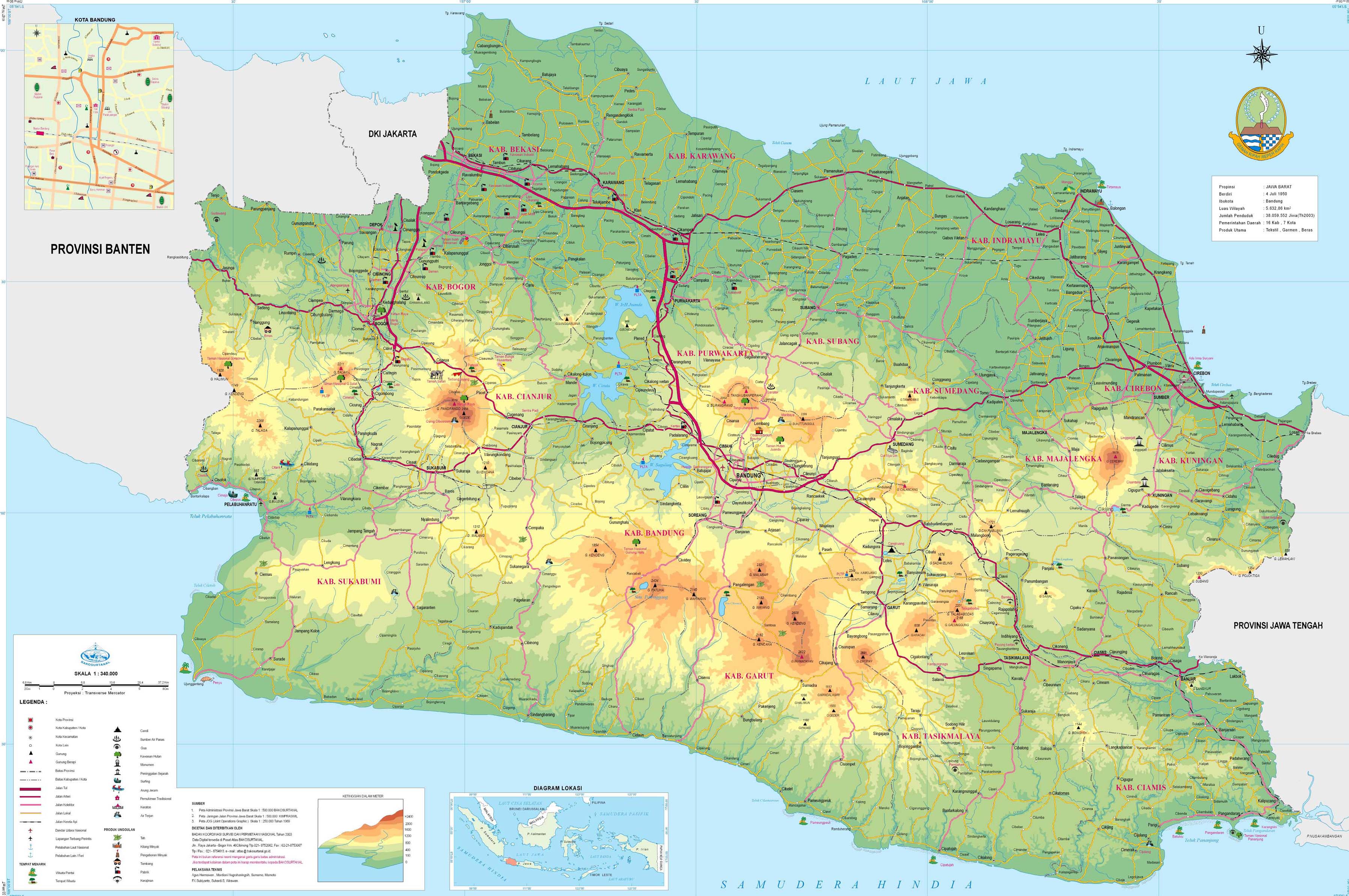 Peta Kota Peta Provinsi Jawa  Barat 