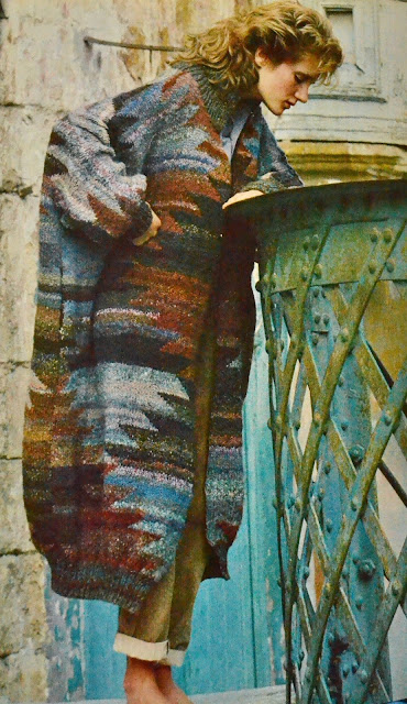 Kaffe Fassett Carpet Coat Vintage Knitting Pattern (Glorious Knits)