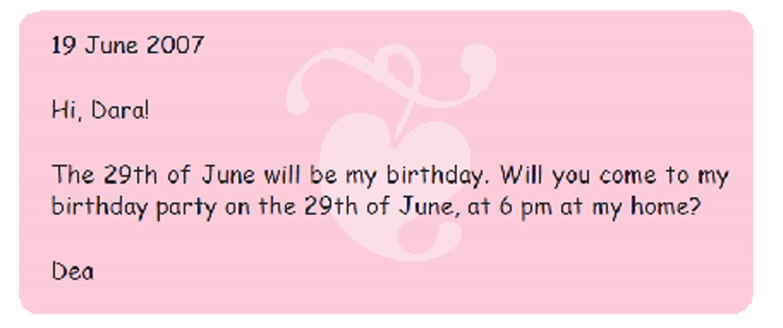 Contoh invitation letter birthday - 28 images - formal and 
