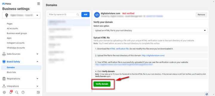 Cara Verifikasi Domain di Facebook agar Tidak kena block Facebook karena dianggap Spam