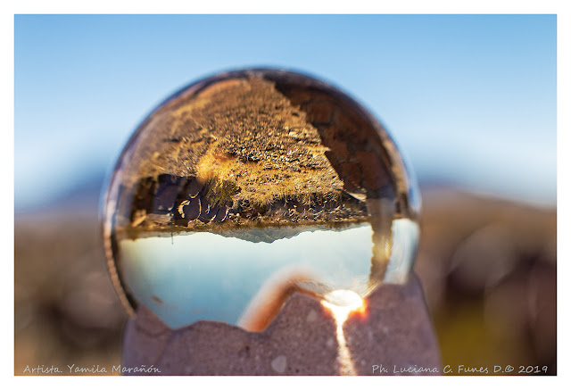 esfera cristal andes horizonte escultura