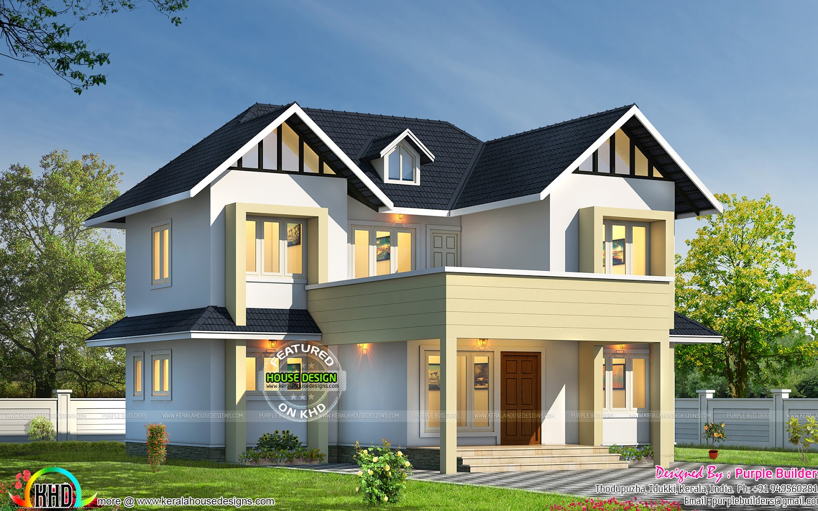  Nice  and simple  1656 sq ft home  Kerala home  design and 