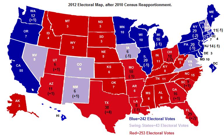 map of 2012. 2012 electoral map after