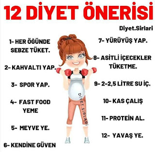 12 diyet listesi önerisi