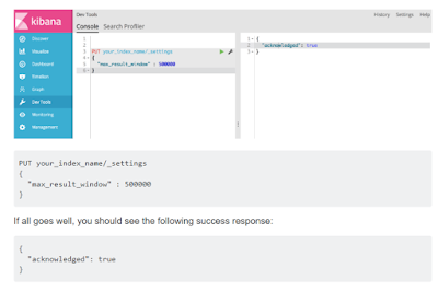 QueryPhaseExecutionException[Result window is too large, from + size must be less  than or equal to