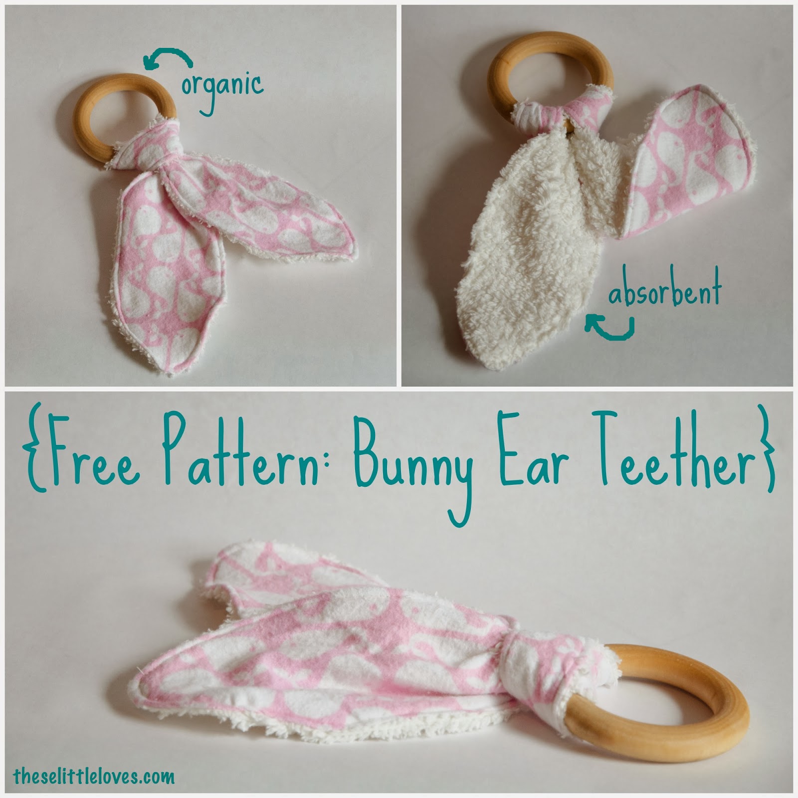 FREE Pattern - Washable! Bunny Ear Teether Toy