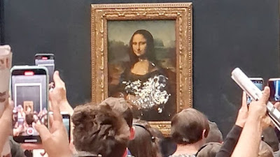 Mona Lisa, vandalismo, en el arte