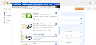 Cara Memasang Kode Script pada Blog - pilih html/javascript