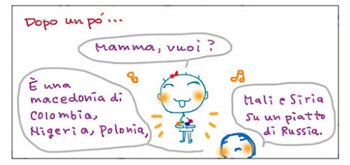 Dopo un po'... Mamma, vuoi? E' una macedonia di Colombia Nigeria, Polonia, Mali e Siria su un piatto di Russia.