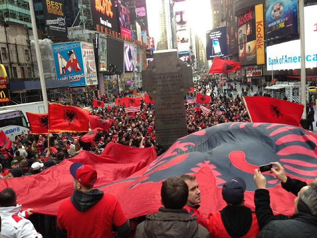 Albanian Parade 2019 in the US. Chameria, the main focus