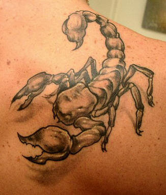 3d tattoo. 3d scorpion tattoo.