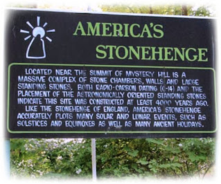 Signage at America's Stonehenge entry