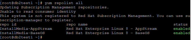 yum repolist all output