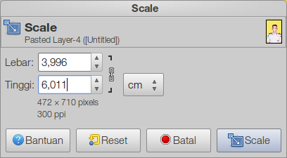 Cara membuat foto ukuran 3x4, 4x6 di GIMP
