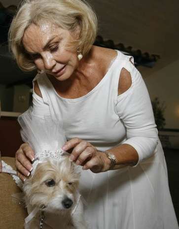 The dog wedding area at Palm Desert Resort Country Club Sunday April 22 