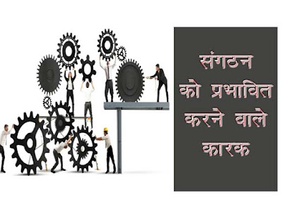 संगठन को प्रभावित करने वाले कारक |Factors Affecting the organization