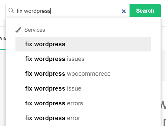 Keywords finding process on fiverr