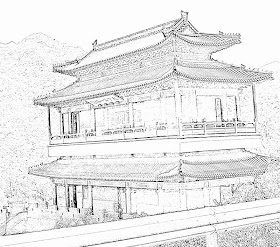 chinese architectural style building in  Beijing