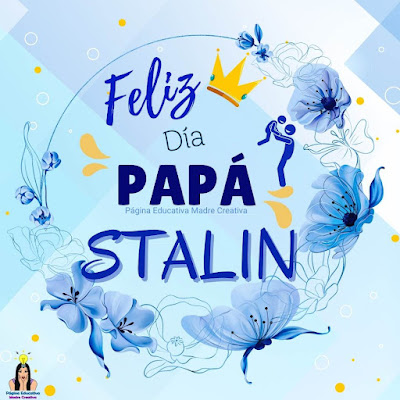 Solapín Feliz Día del Padre - Nombre Stalin para imprimir gratis