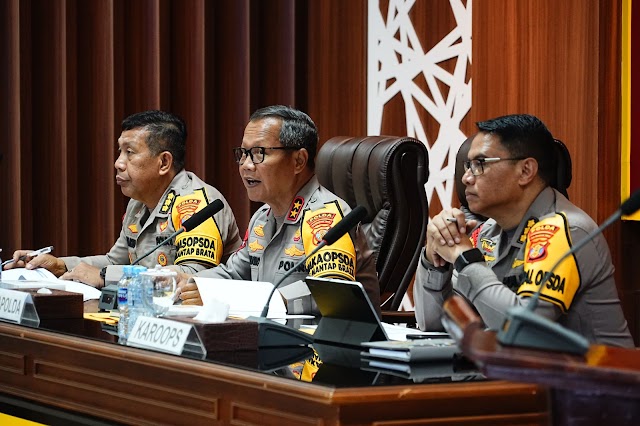 Wakapolda Kaltim Pimpin Rapat Koordinasi Dalam Rangka Pengamanan Malam Tahun Baru 2024