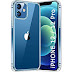 #3 TheGiftKart Ultra-Hybrid Clear Back Case Cover for iPhone 12/12 PRO | Shockproof Design | Camera Protection Bump | Hard Back  