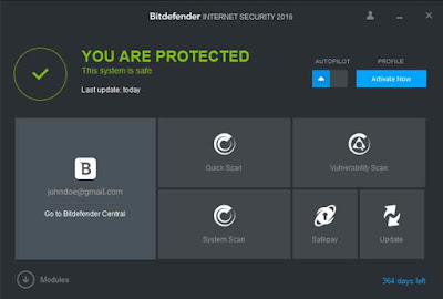  berbeda dengan Bitdefender Internet Security  Bitdefender Internet Security 2016 20.0.18 Offline Installer